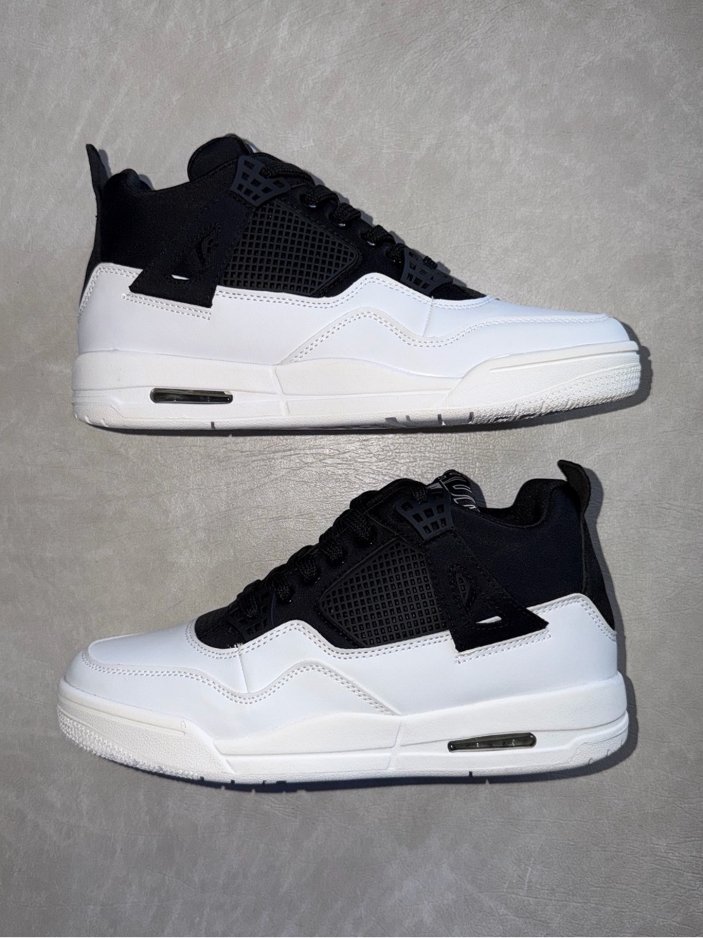 Adika Black & White High-Top Sneakers